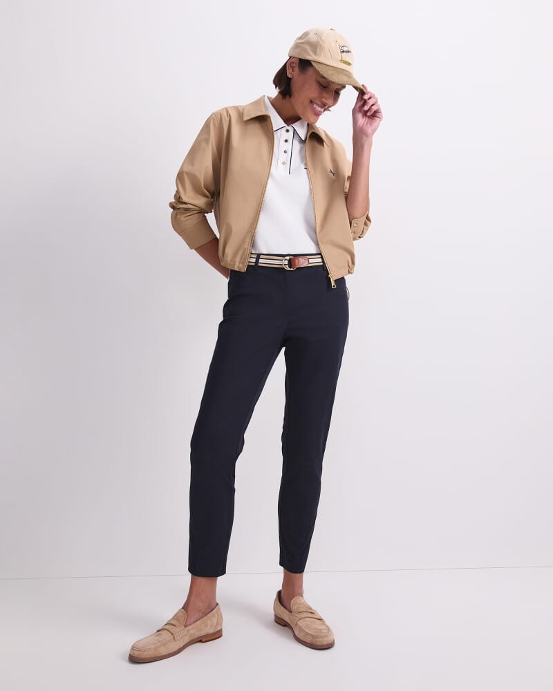 Evie Bomber Jacket in PEBBLE