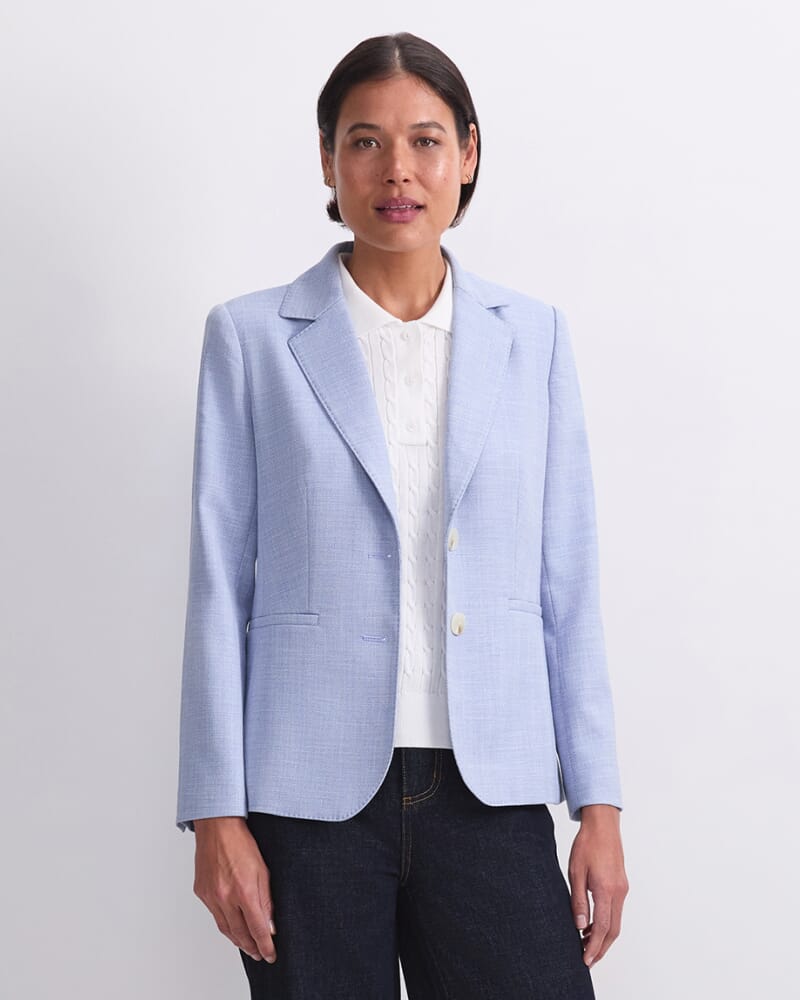 Renee Textured Blazer in BLUE