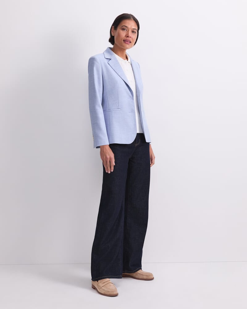 Renee Textured Blazer in BLUE