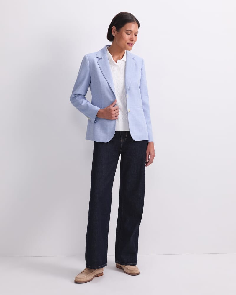 Renee Textured Blazer in BLUE