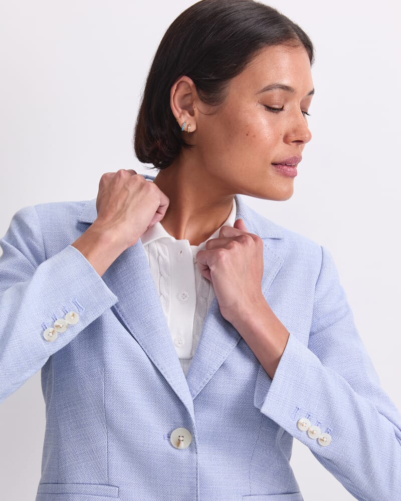Renee Textured Blazer in BLUE