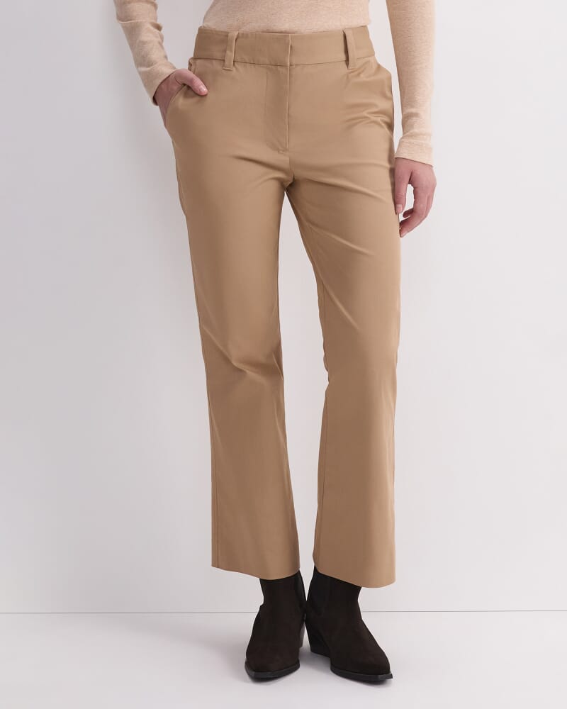 Evie Kick Flare Pant in PEBBLE
