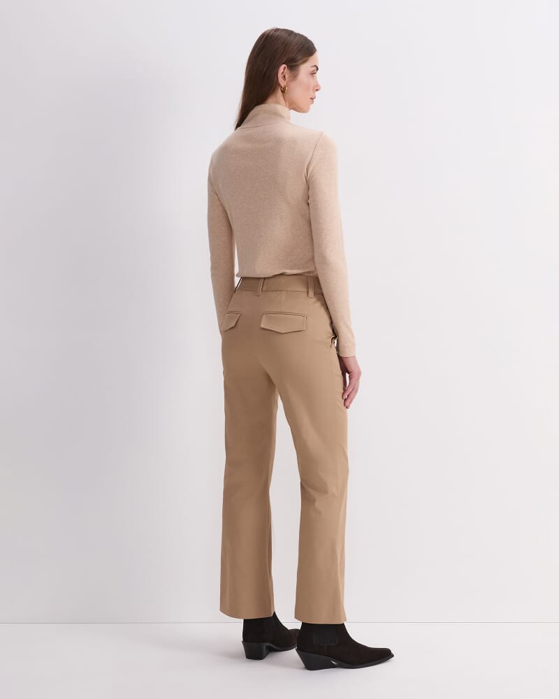 Evie Kick Flare Pant in PEBBLE