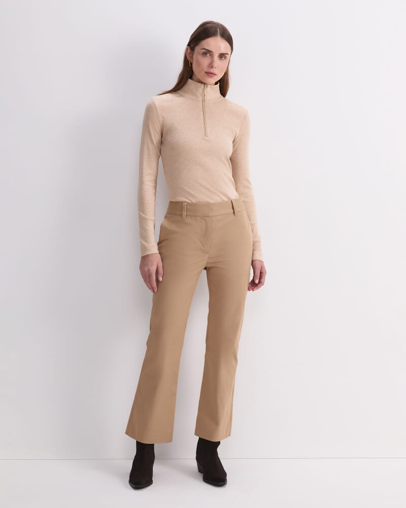 Evie Kick Flare Pant in PEBBLE
