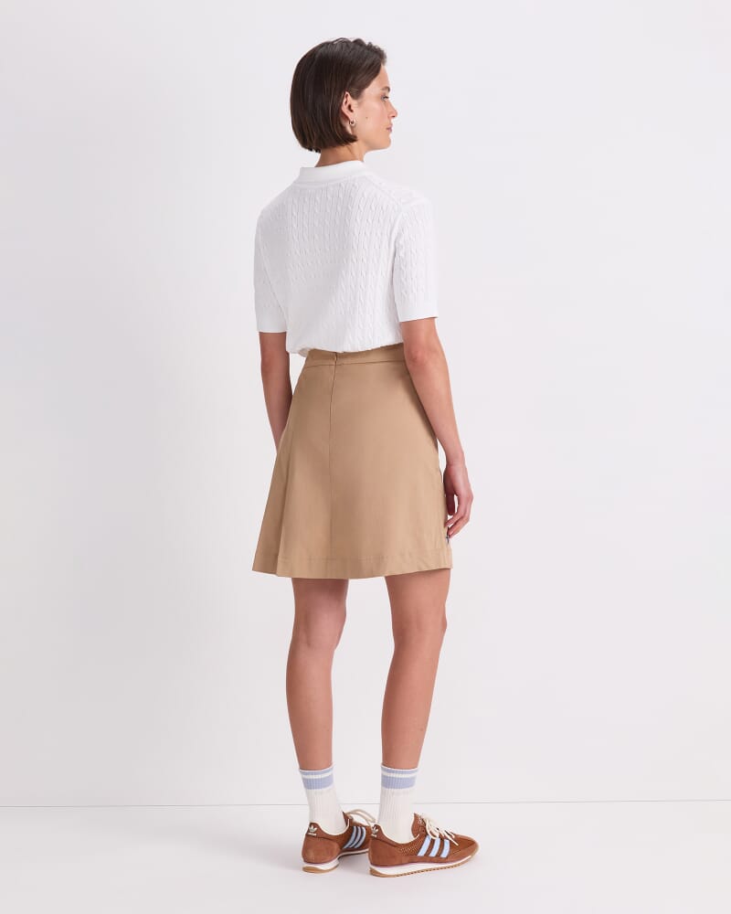 Evie Mini Skirt in PEBBLE