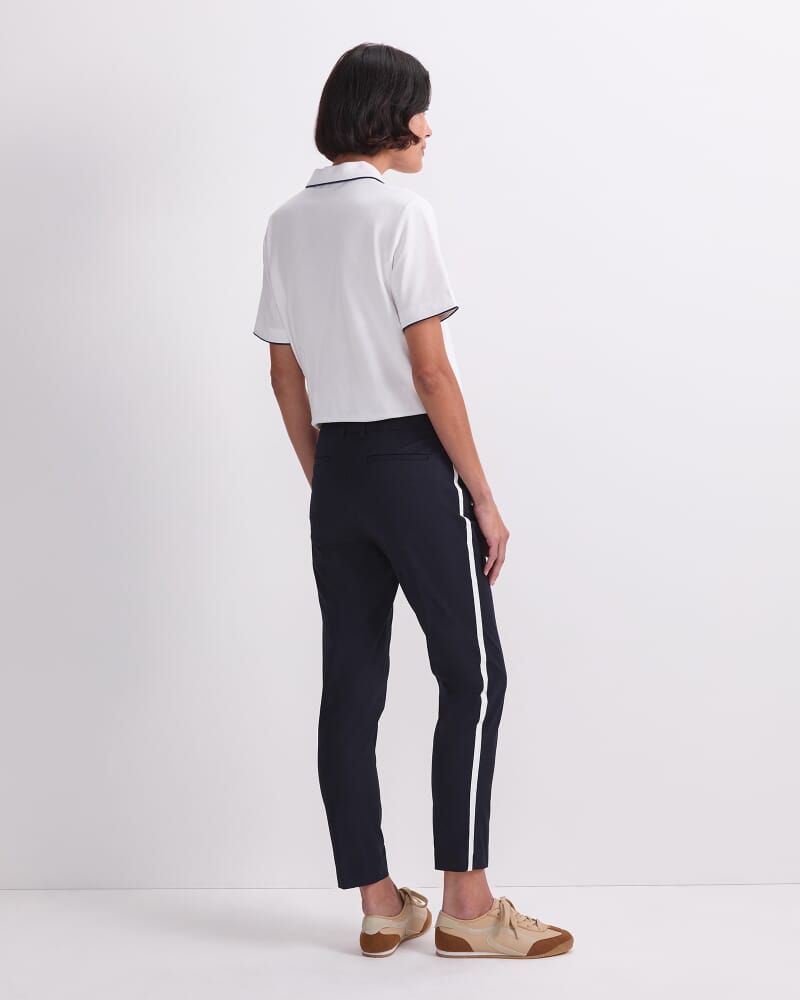 Evie Side Stripe Pant in NAVY/WHITE