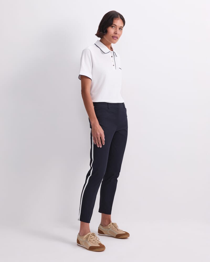 Evie Side Stripe Pant in NAVY/WHITE
