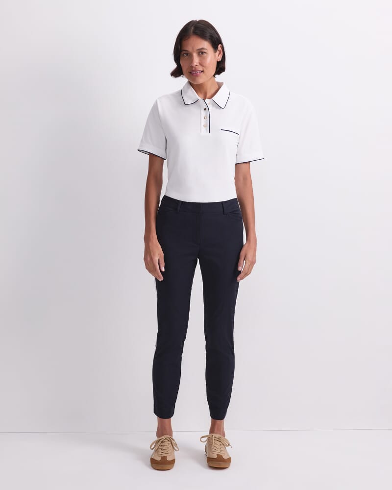 Evie Side Stripe Pant in NAVY/WHITE