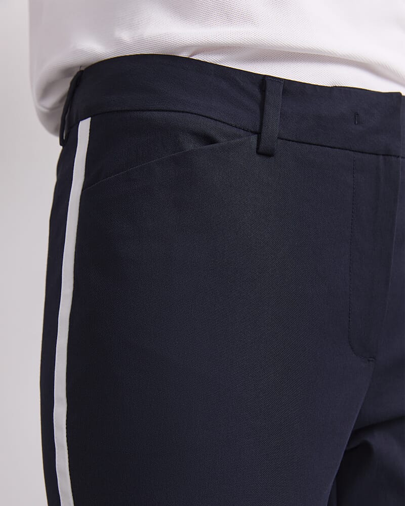 Evie Side Stripe Pant in NAVY/WHITE