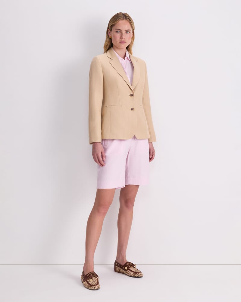 Sloane Textured Blazer in PEBBLE