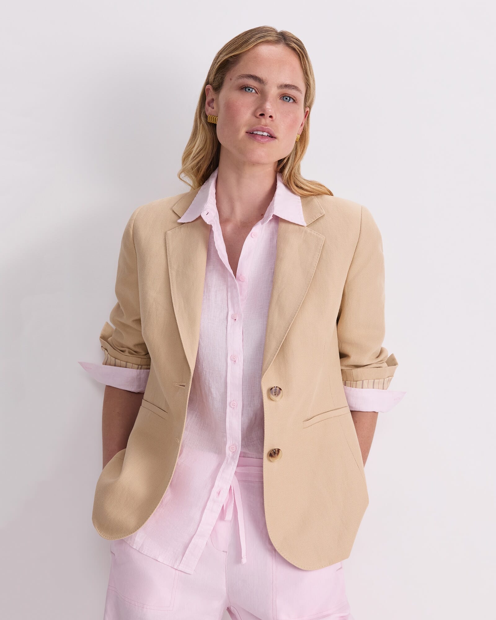 Sloane Textured Linen Blazer