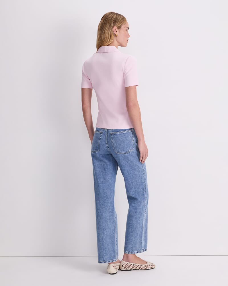 Catherine Short Sleeve Shirt in LIGHT PINK