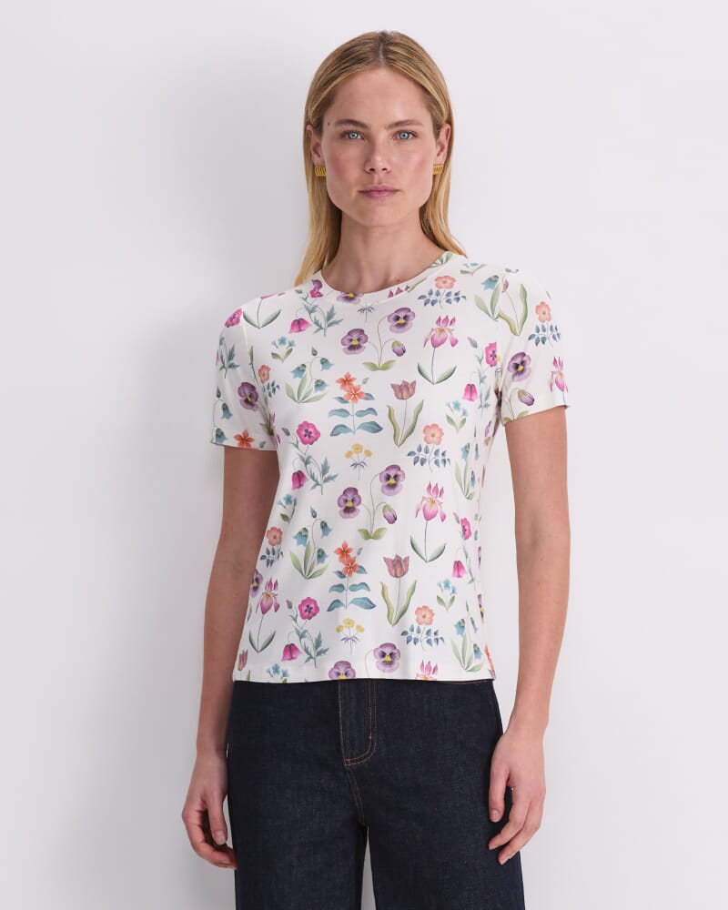 Floral Majesty Liberty Magic Tee in WHITE MULTI