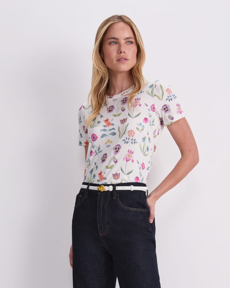 Floral Majesty Liberty Magic Tee in WHITE MULTI