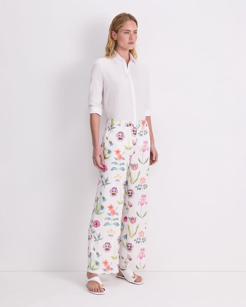 Floral Majesty Liberty Pant in WHITE/MULTI