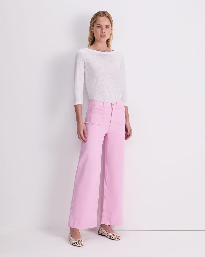 Nili Wide Leg Jean in LIGHT PINK