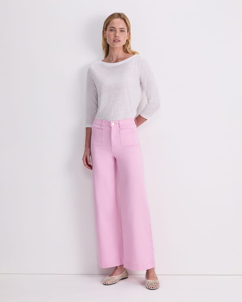 Nili Wide Leg Jean in LIGHT PINK