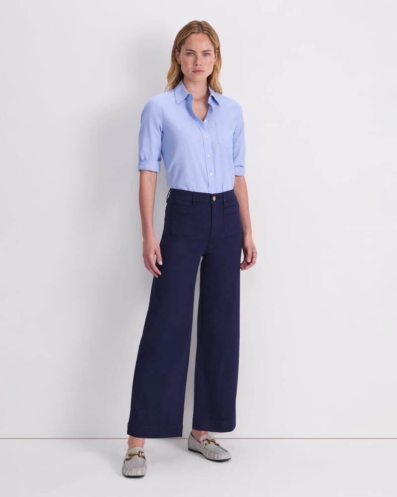 Nili Wide Leg Jean in NAVY