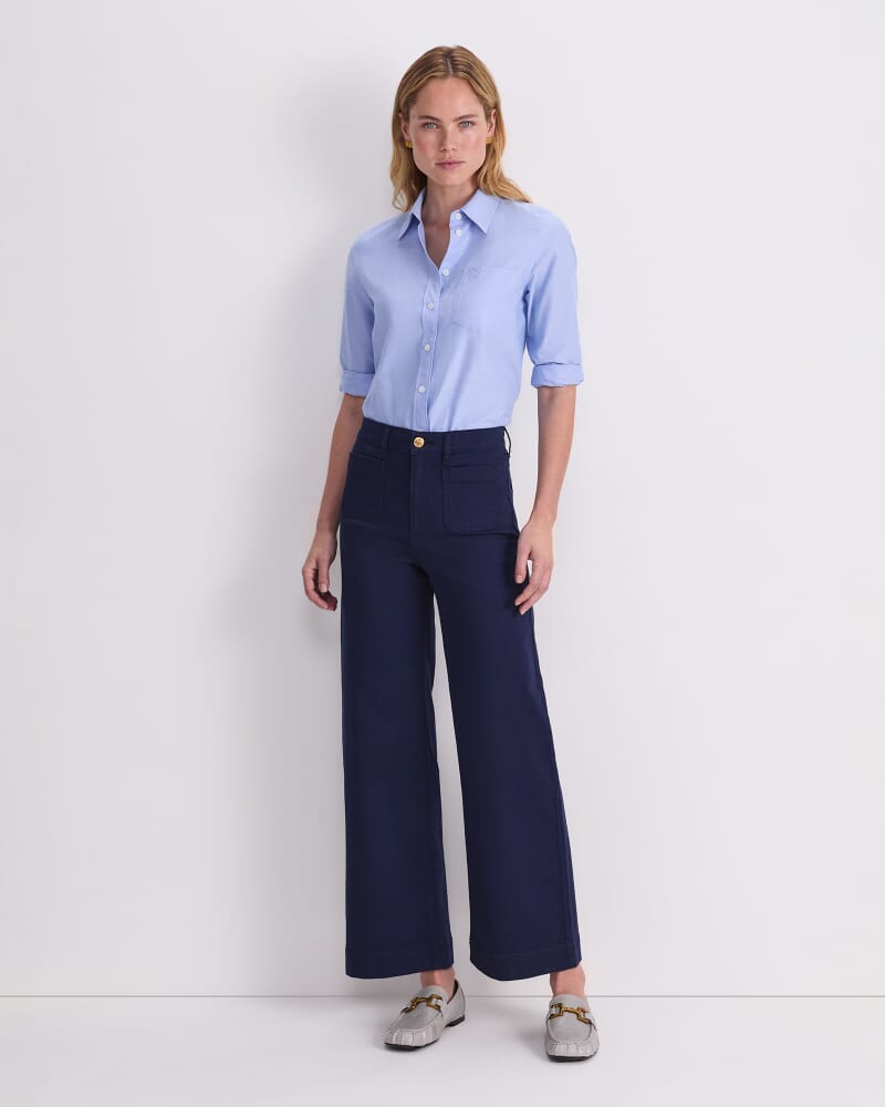 Nili Wide Leg Jean in NAVY