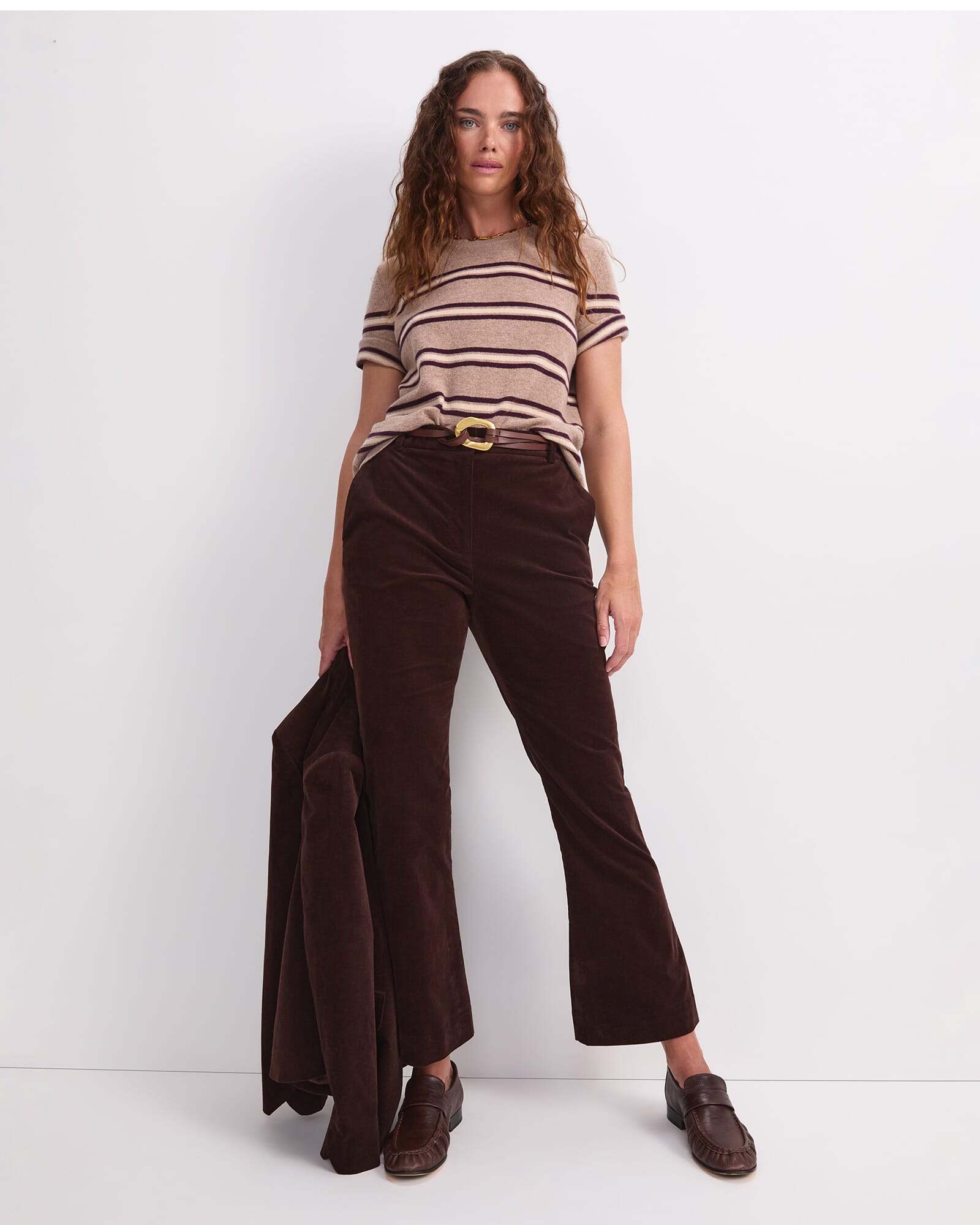 Thea Kick Flare Velvet Pant