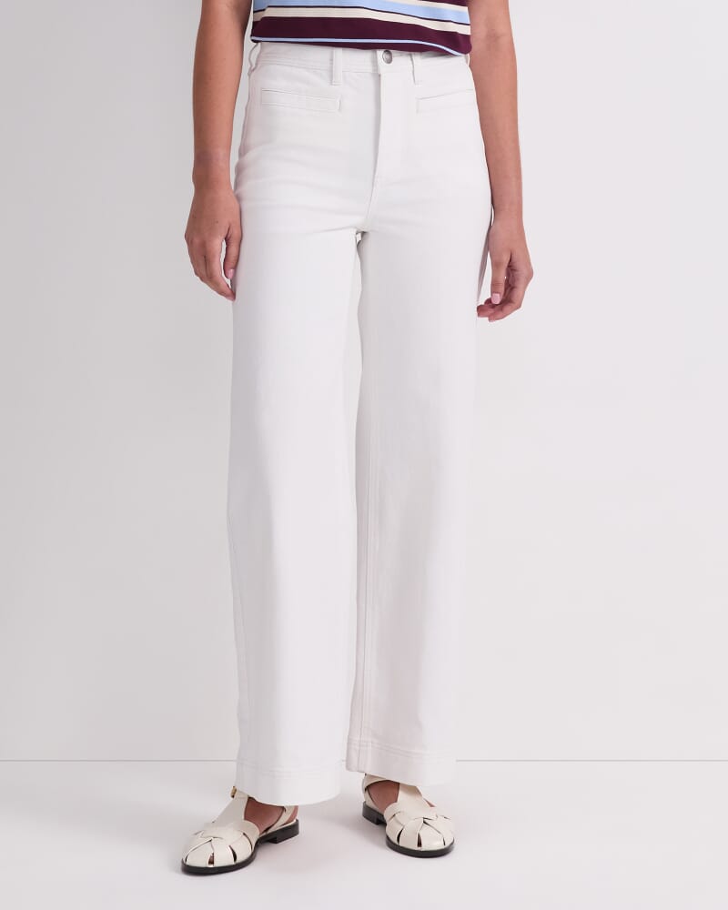 Tessa Wide Leg Jean in WHITE