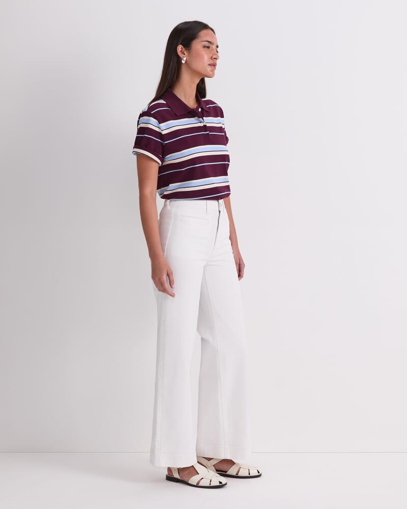 Tessa Wide Leg Jean in WHITE