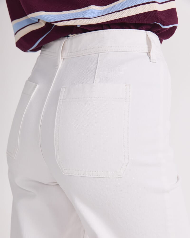 Tessa Wide Leg Jean in WHITE