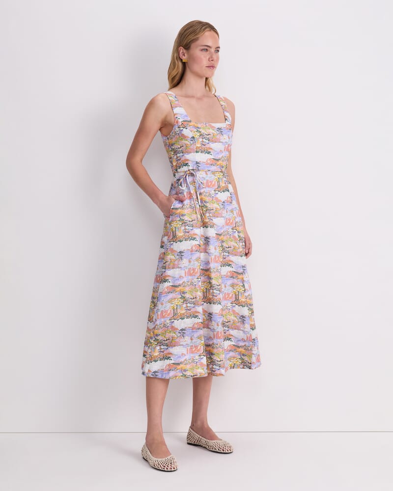 Coastal Parade Liberty Midi Dress in MULTI