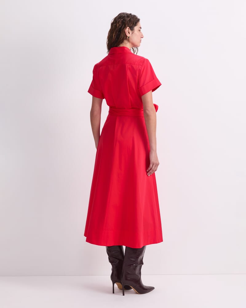 Etta Sarong Dress in SCARLET