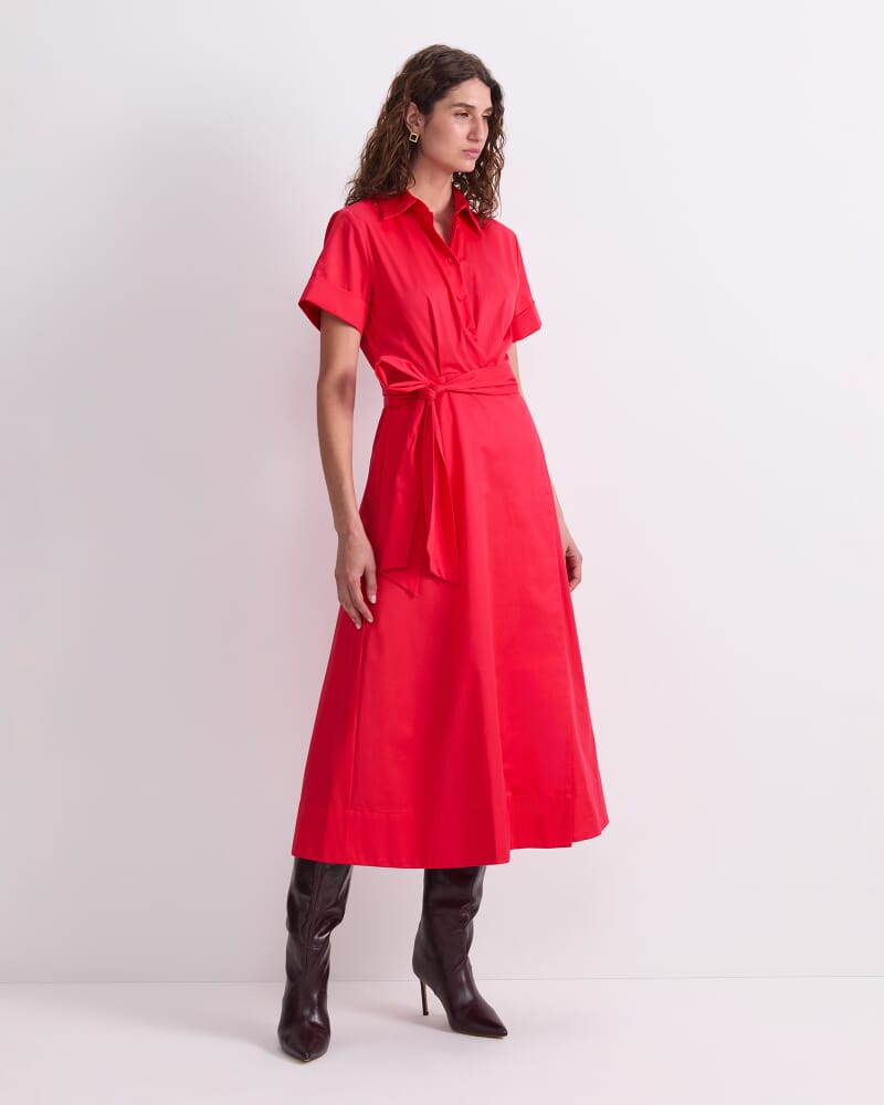 Etta Sarong Dress in SCARLET