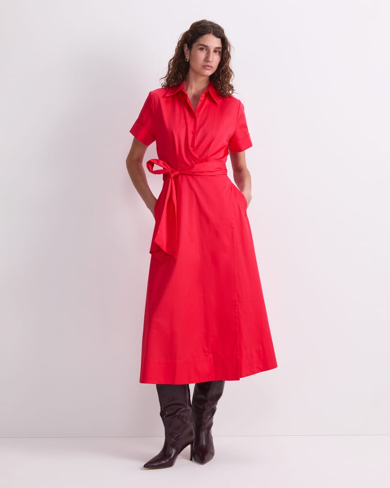 Etta Sarong Dress in SCARLET