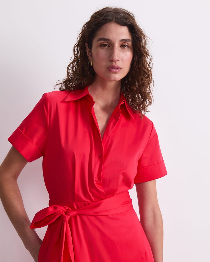 Etta Sarong Dress in SCARLET