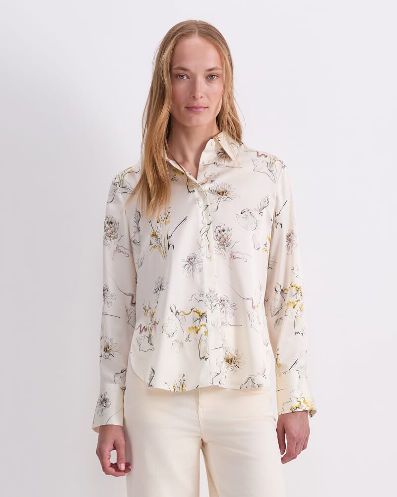 Yara Print Shirt in MULTI WHITE