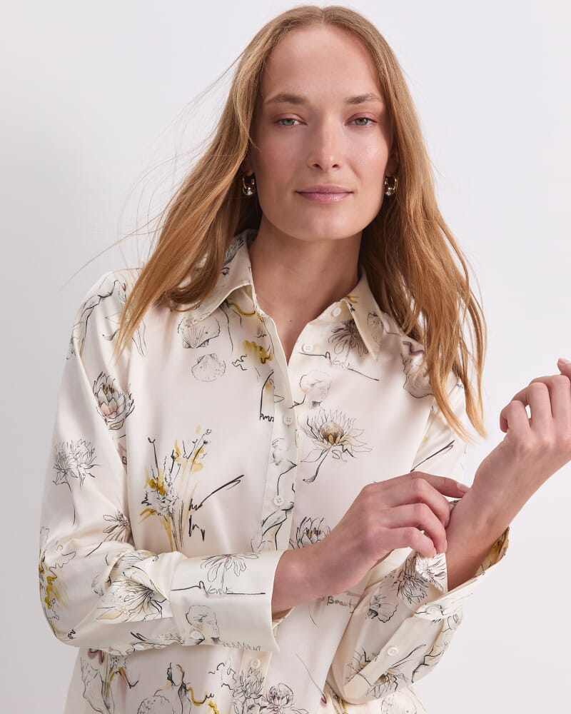 Yara Print Shirt in MULTI WHITE