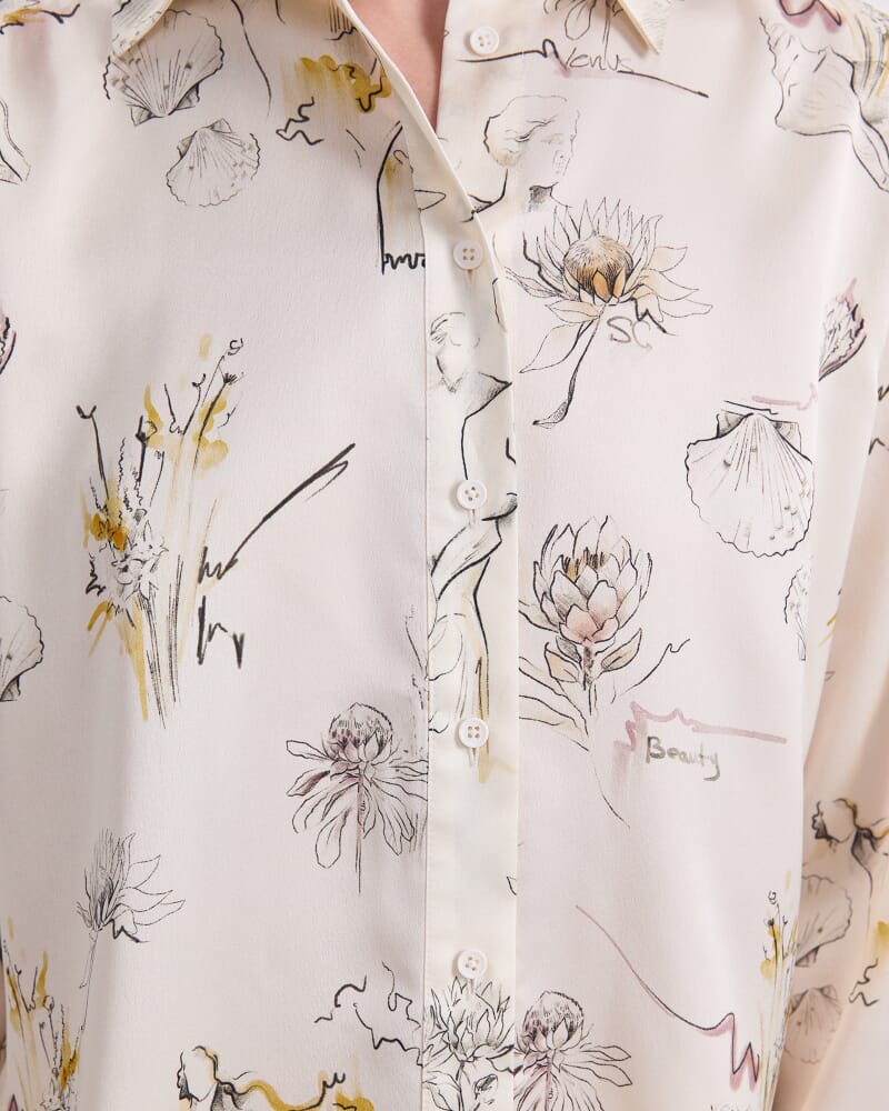 Yara Print Shirt in MULTI WHITE