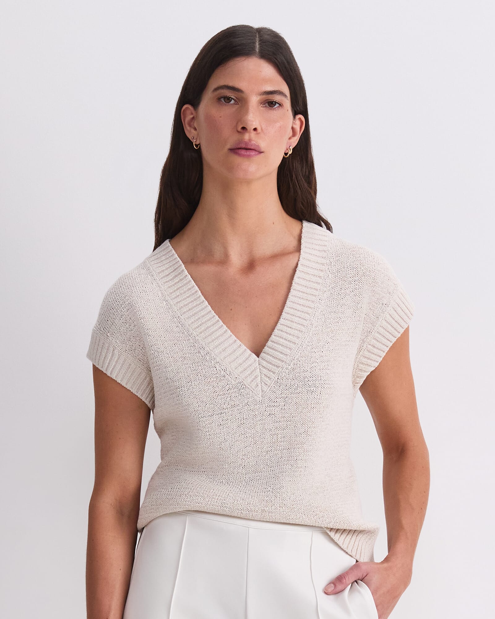 Josie Tape Yarn V-Neck Tank