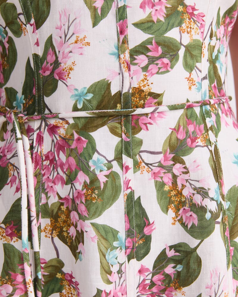 Osterley Liberty Midi Dress in WHITE MULTI