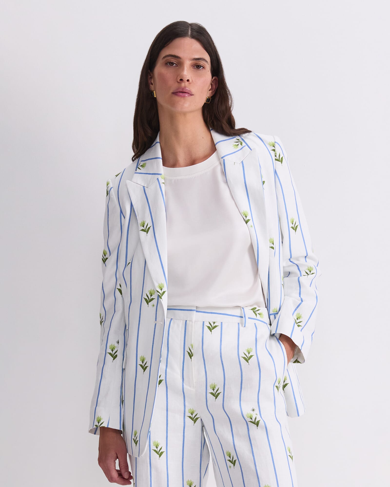 Hampton Stripe Linen Blazer