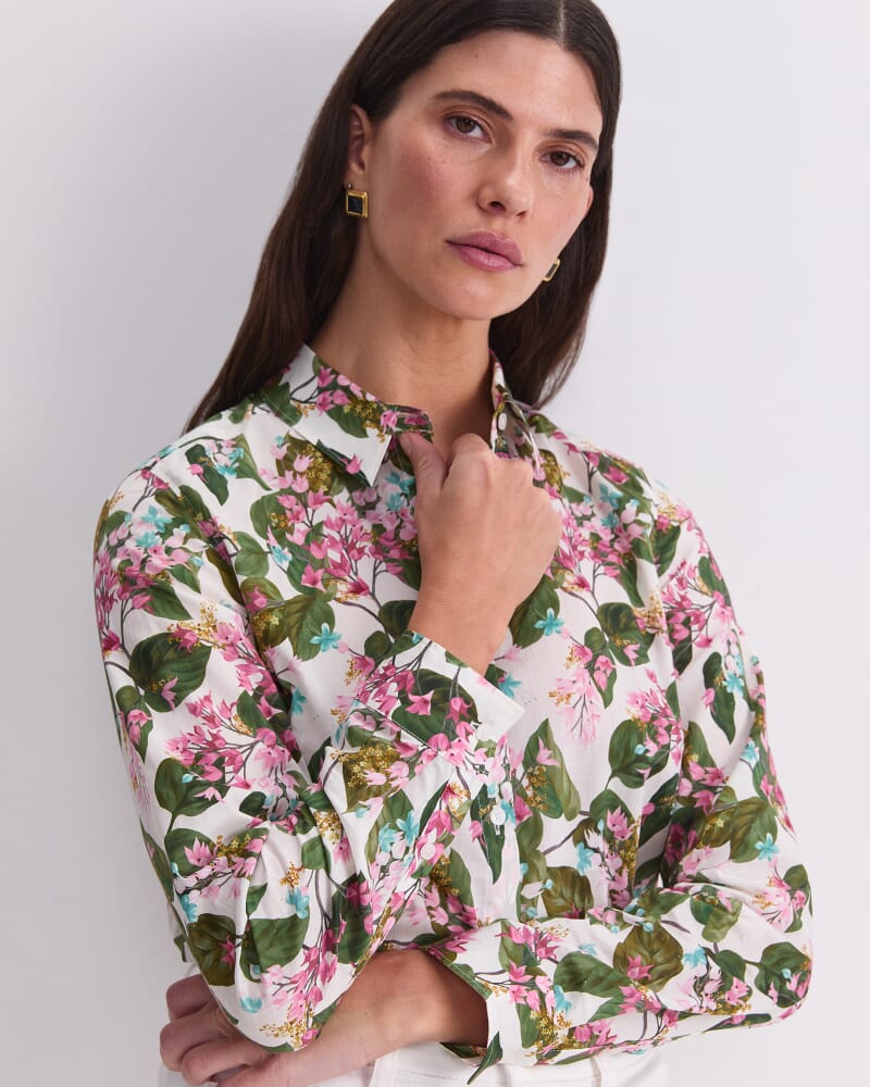 Osterley Liberty Shirt in WHITE/MULTI
