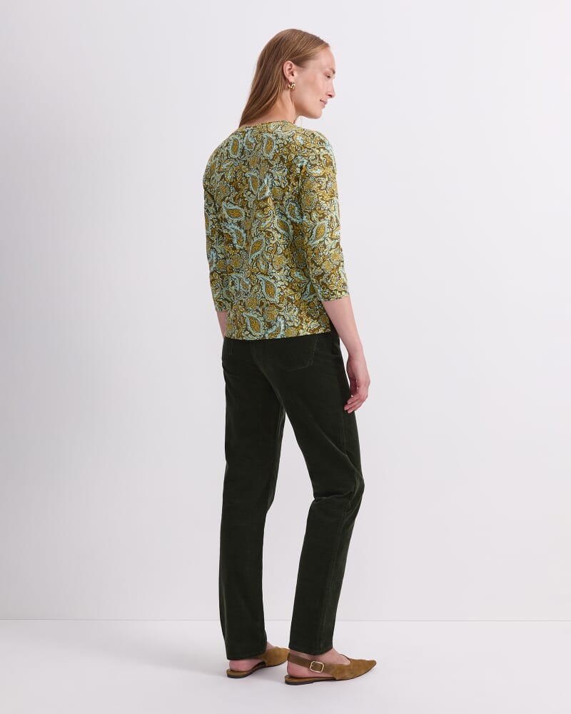 Paisley Mercerised Tee in GREEN MULTI