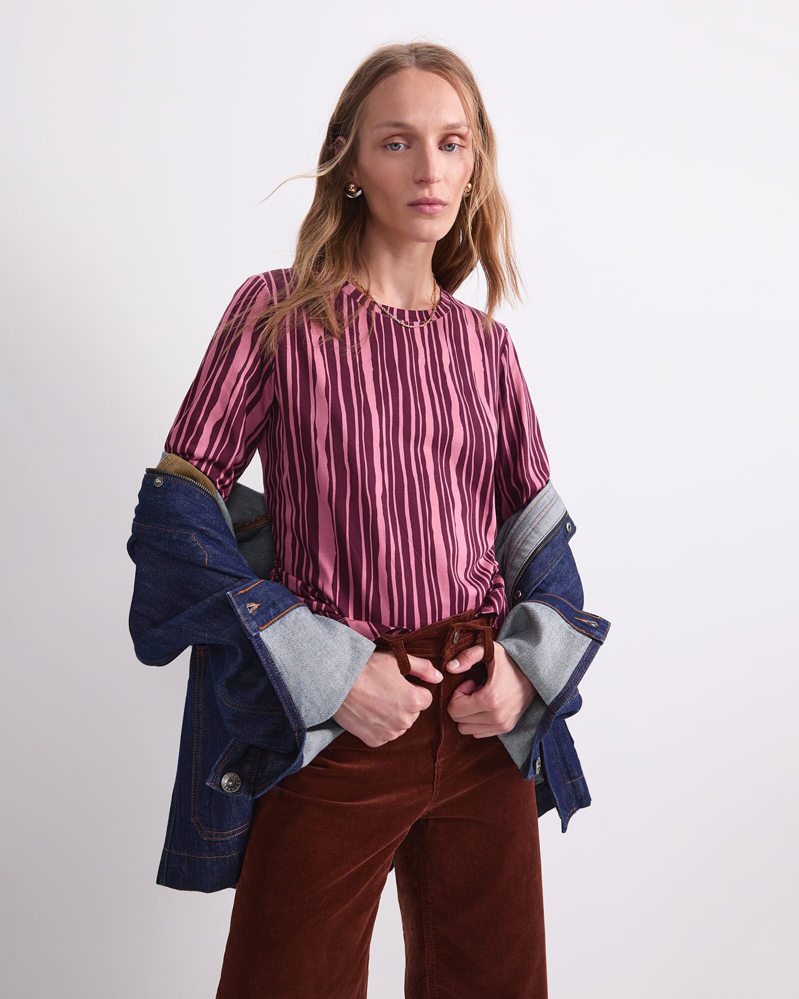 Stripe Print Mercerised Tee