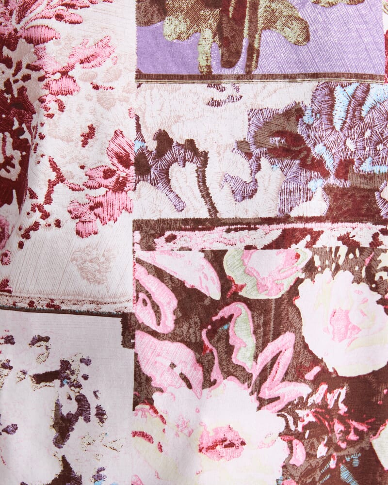 Tapestry Print Mercerised Tee in GREEN MULTI