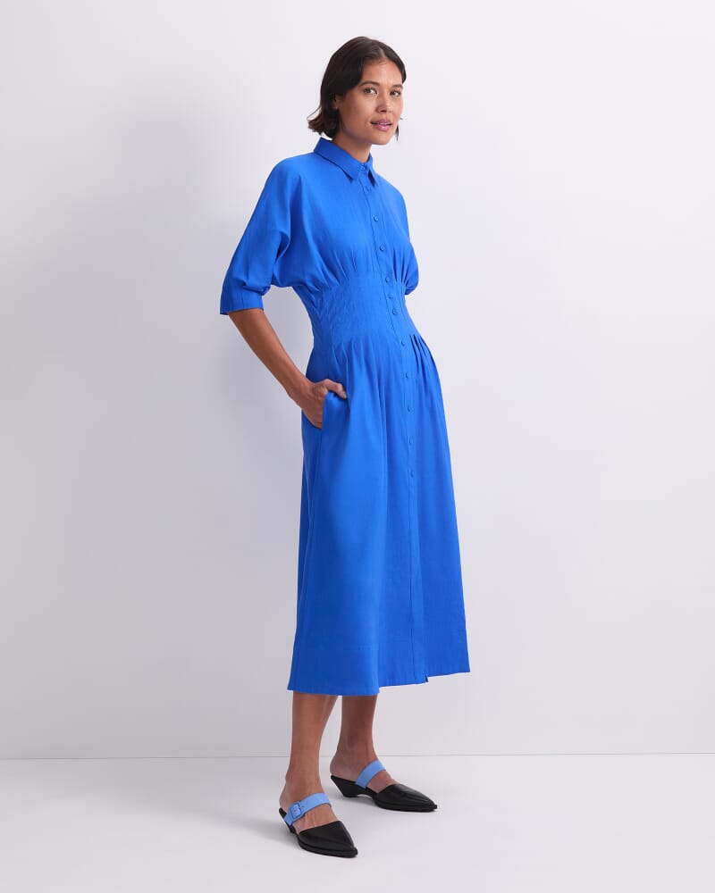 Rosa Shirt Dress in AZURE