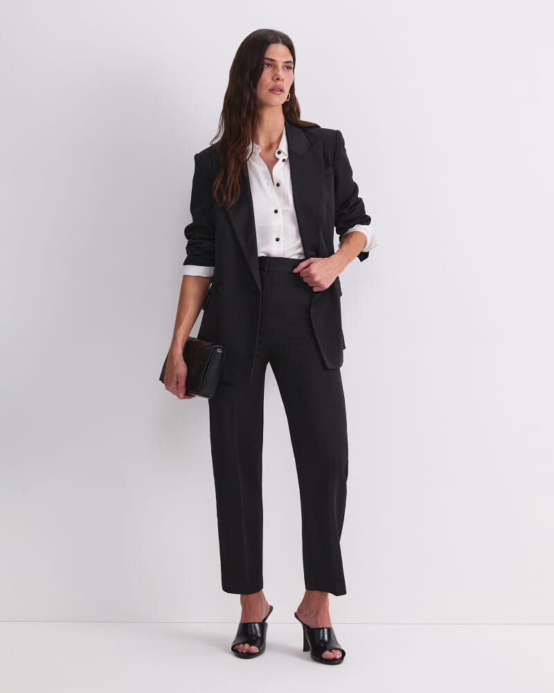 Angie Slim Leg Pant in BLACK
