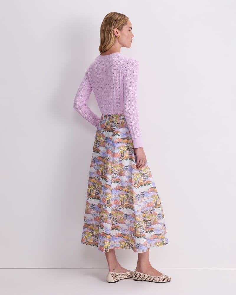 Coastal Parade Liberty Midi Skirt in MULTI