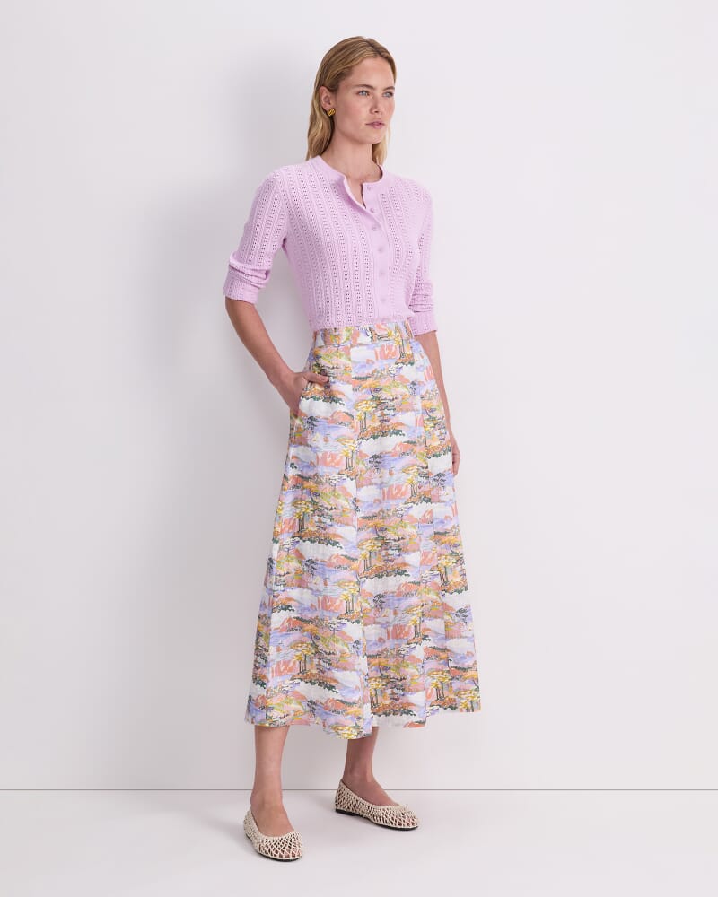 Coastal Parade Liberty Midi Skirt in MULTI