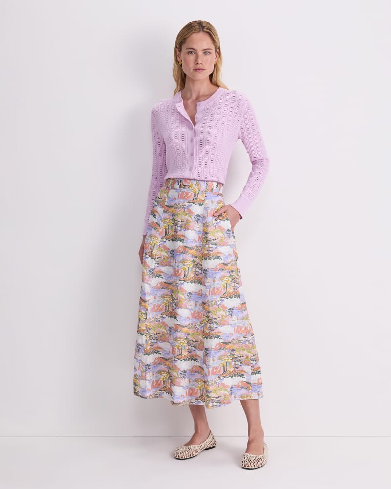 Coastal Parade Liberty Midi Skirt in MULTI