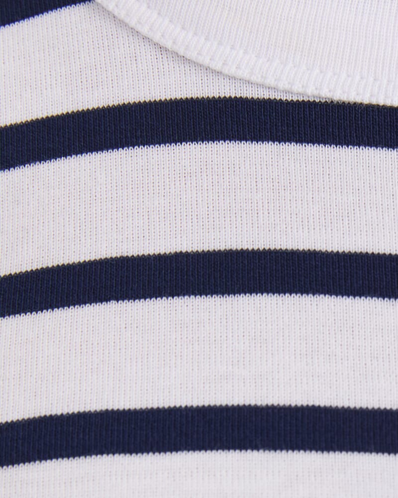 Heidi Stripe Short Sleeve Tee in NAVY MULTI