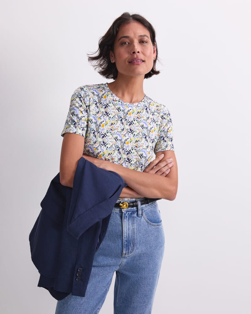 Heidi Meadow Liberty Magic Tee in WHITE/MULTI