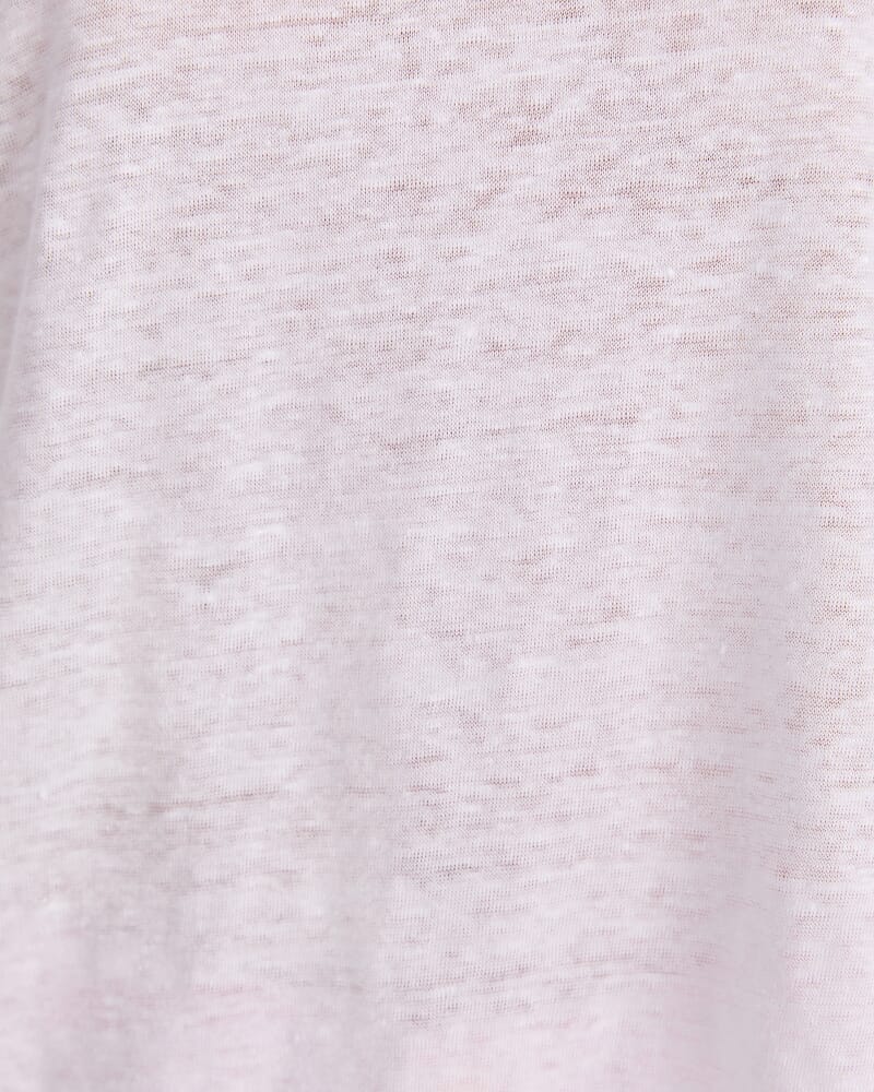 Cecile Foil Linen Top in WHITE